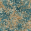 Grandeco Drape Plain Teal/Gold Metallic Wallpaper - EE1201