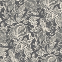 Grandeco Mae Wild Leaves Charcoal/Grey Wallpaper - 171803