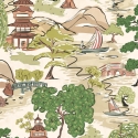 Ohpopsi Oka Landscape Evergreen Wallpaper - HAN50102W