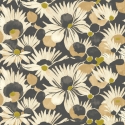 Ohpopsi Suiren Waterlily Ebony Wallpaper - HAN50146W