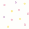Holden Decor Watercolour Polka Dots Pink/Yellow Wallpaper - 91000