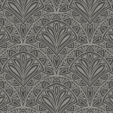 Hoopla Walls Elegance Deco Fan Black Wallpaper - HWA1027W