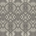 Hoopla Walls Elegance Ogee Damask Black Wallpaper - HWA1035W