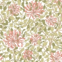 Hoopla Walls Honeysuckle Leaf Trail Coral Pink Wallpaper - HWA1075W