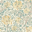 Hoopla Walls Honeysuckle Leaf Trail Seafoam Wallpaper - HWA1081W