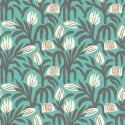 Hoopla Walls Chunky Flower Teal Blue Wallpaper - HWA1147W