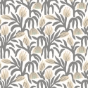 Hoopla Walls Chunky Flower Charcoal Wallpaper - HWA1150W