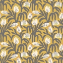 Hoopla Walls Chunky Flower Mustard Wallpaper - HWA1154W