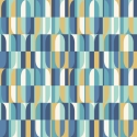 Hoopla Walls Building Blocks Indigo/Gold Wallpaper - HWA1167W