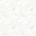 Hoopla Walls Animal Doodle Parchment Wallpaper - HWA1277W