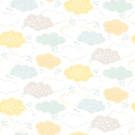 Hoopla Walls Fluffy Clouds Lemon Fizz Wallpaper - HWA1281W