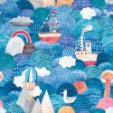 Hoopla Walls Ships Ahoy Ocean Mix Wallpaper - HWA1303W