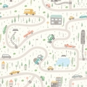 Hoopla Walls Road Trip Popcorn Wallpaper - HWA1307W