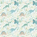 Hoopla Walls Jurassic Party Denim Mix Wallpaper - HWA1311W