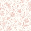 Hoopla Walls Floral Toile Soft Coral Wallpaper - HWA1327W