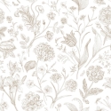Hoopla Walls Floral Toile Stone Wallpaper - HWA1329W