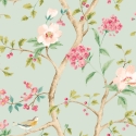 Hoopla Walls Bird Song Seafoam/Rose Wallpaper - HWA1343W