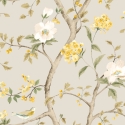 Hoopla Walls Bird Song Silver Wallpaper - HWA1345W