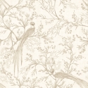 Hoopla Walls Bird Toile Stone Wallpaper - HWA1363W
