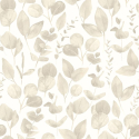 Hoopla Walls Watercolour Leaves Oyster Wallpaper - HWA1407W