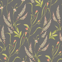 Hoopla Walls Springtime Meadow Charcoal/Coral Wallpaper - HWA1417W