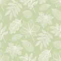 Hoopla Walls Leaf Silhouette Dusty Sage Wallpaper - HWA1419W