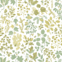 Hoopla Walls Botanical Leaves Olive Mix Wallpaper - HWA1442W