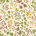 Hoopla Walls Botanical Leaves Ginger/Olive Wallpaper - HWA1444W