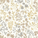 Hoopla Walls Botanical Leaves Stone/Sand Wallpaper - HWA1446W