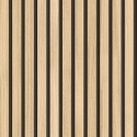Close-up material sample of the Hoopla Walls HWA1449W design showing the pale ash wood slat print on a non-woven base.