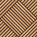 Close-up material sample of the Hoopla Walls HWA1454W design showing the large oak diamond slat print on a non-woven base.