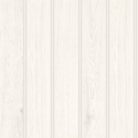 Close-up material sample of the Hoopla Walls HWA1474W design showing the washed white tongue and groove plank print on a non-woven base.