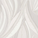 Galerie Horizon Flowing Leaf Cream/White Metallic Wallpaper - HZ62066