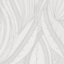 Galerie Horizon Flowing Leaf White Metallic Wallpaper - HZ62067