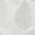 Galerie Horizon Palm Leaf Light Grey Metallic Wallpaper - HZ62076