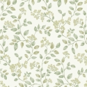 Grandeco Icon Jasmine Floral Trail Sage Wallpaper - IC3014