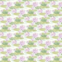 Ohpopsi Ichika Waterlily Powder Blue/Lilac Wallpaper - IKA50107W