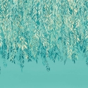 Ohpopsi Ichika Cascading Willow Turquoise Wall Mural - IKA50138M