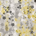 Ohpopsi Blossom Motifs Mustard/Grey Wallpaper - JRD50127W