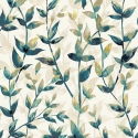 Ohpopsi Pomponette Leaf Royal/Mustard Wallpaper - JRD50128W