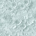 Muriva Origami Flowers Duck Egg Wallpaper - M44604