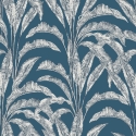 Muriva Sansa Leaf Blue/Grey Wallpaper - M61911