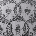 Vymura Milano Floral Damask Silver/Black Glitter Wallpaper - M95565