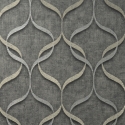 Vymura Milano Trellis Wave Charcoal Wallpaper - M95614