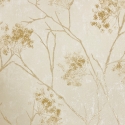 Vymura Sofia Sprig Floral Cream/Gold Metallic Wallpaper - M95672