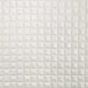Vymura Romero 3D Effect Geometric White Metallic Wallpaper - M95683