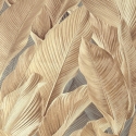 Vymura Gianni Leaf Natural Metallic Wallpaper - M95687