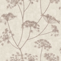 Vymura Mirella Floral Sprig Stone Wallpaper - M95703