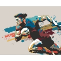 Origin Rugby Player in Graphic Style Natural Wall Mural - MUR329