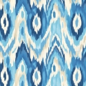 Origin Watercolour Ikat Inky Blue Wall Mural - MUR420